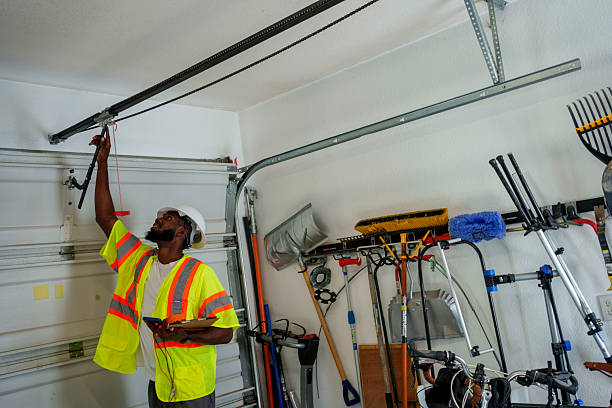 Professional Garage Door Panel Replacement technician working in Bonduel, WI